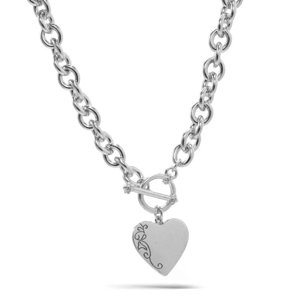 Silver heart necklace